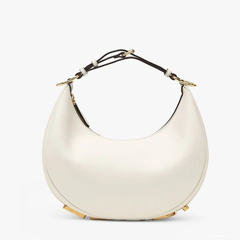 HOT Small Calf Fendigraphy Leather In Fendi Bag White Hobo 0712